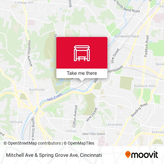 Mitchell Ave & Spring Grove Ave map