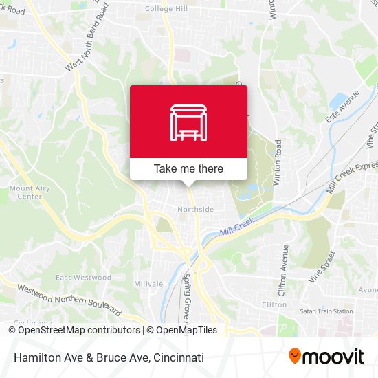 Hamilton Ave & Bruce Ave map