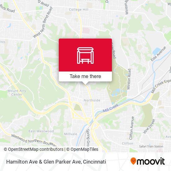 Hamilton Ave & Glen Parker Ave map