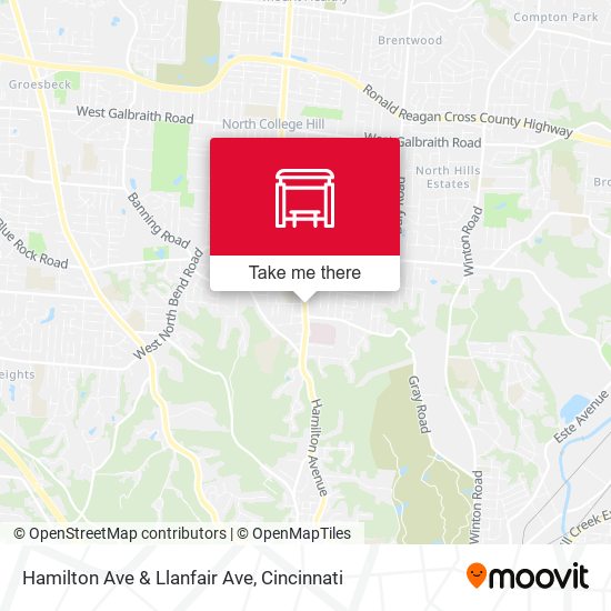 Hamilton Ave & Llanfair Ave map