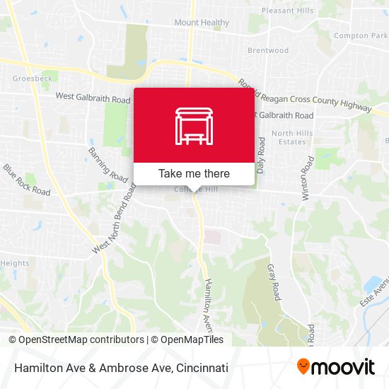 Hamilton Ave & Ambrose Ave map