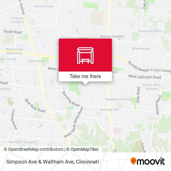 Simpson Ave & Waltham Ave map