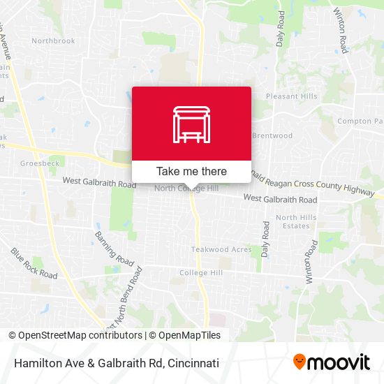 Hamilton Ave & Galbraith Rd map
