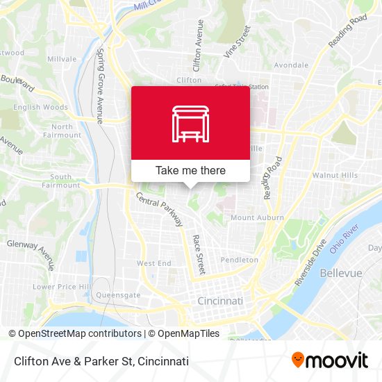 Mapa de Clifton Ave & Parker St