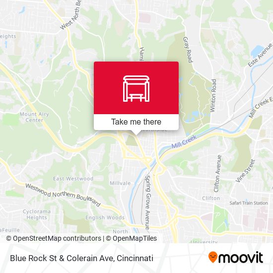 Mapa de Blue Rock St & Colerain Ave
