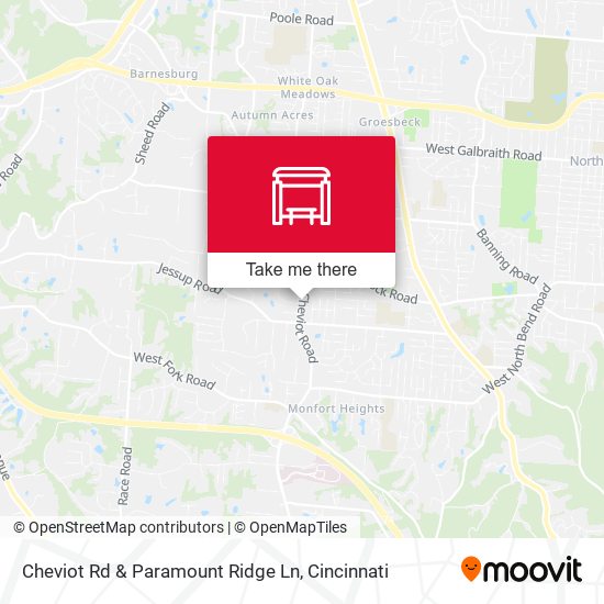 Cheviot Rd & Paramount Ridge Ln map