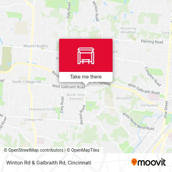 Winton Rd & Galbraith Rd map