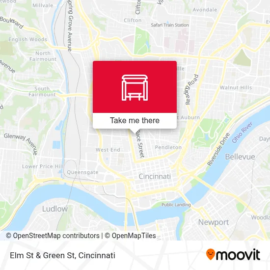 Elm St & Green St map