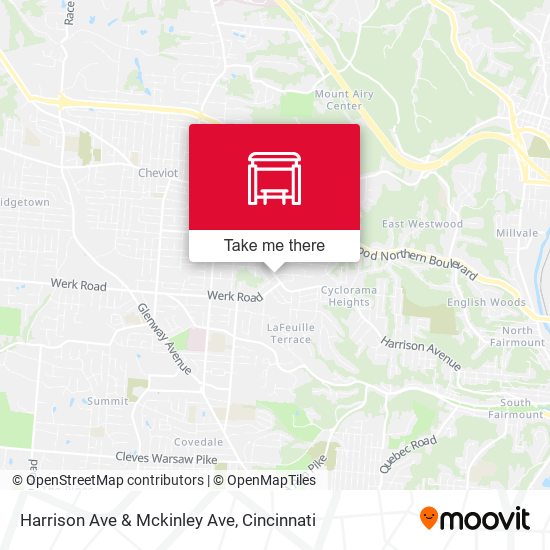 Harrison Ave & Mckinley Ave map