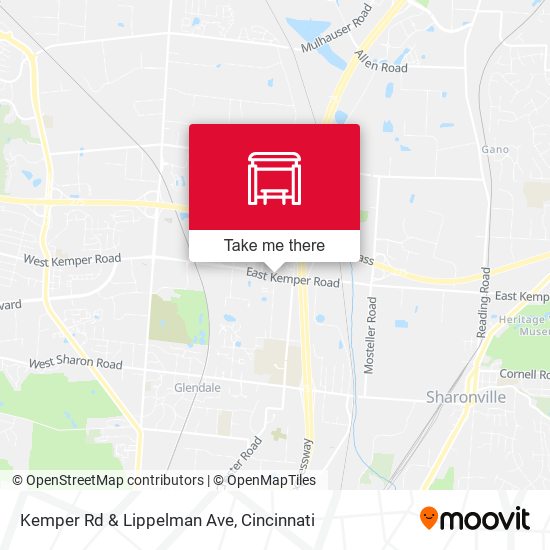 Kemper Rd & Lippelman Ave map