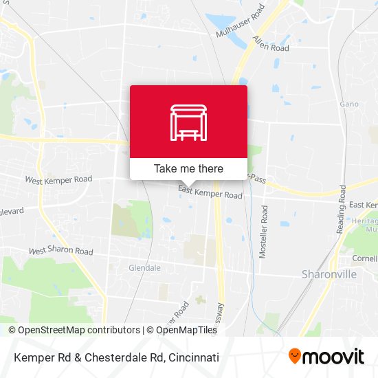 Kemper Rd & Chesterdale Rd map