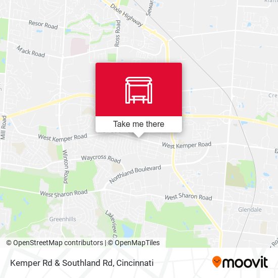 Kemper Rd & Southland Rd map