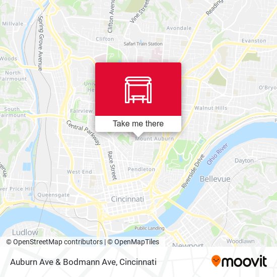 Auburn Ave & Bodmann Ave map