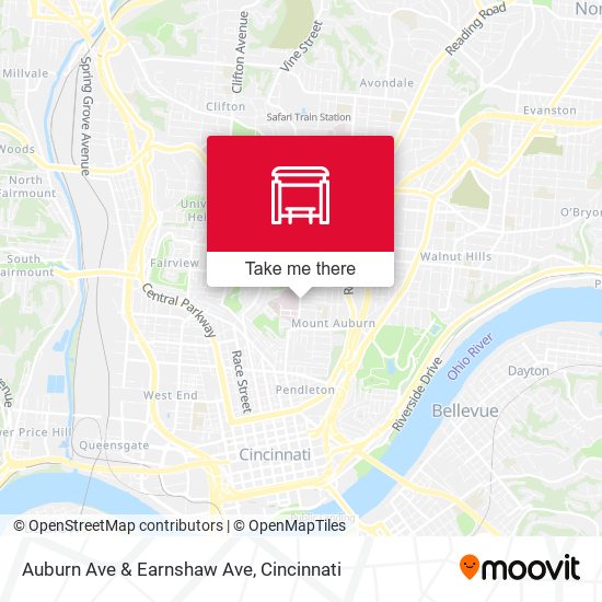 Auburn Ave & Earnshaw Ave map