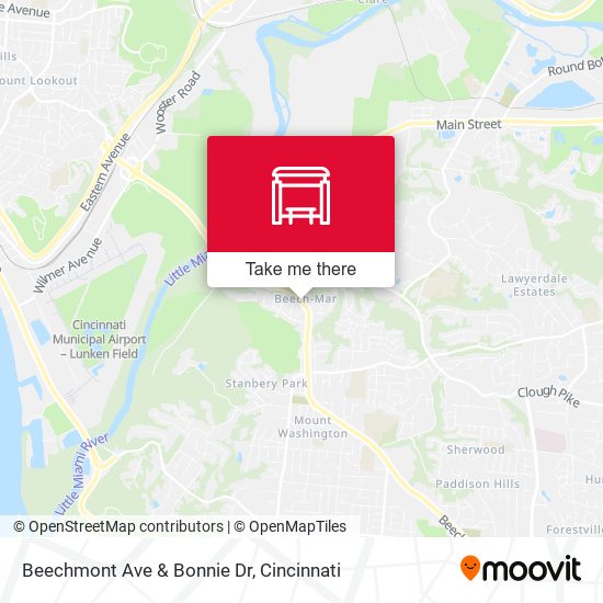 Beechmont  Ave & Bonnie Dr map