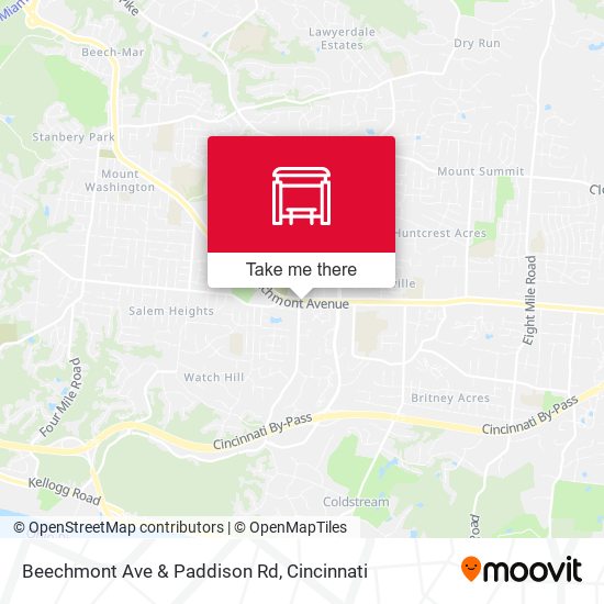Mapa de Beechmont Ave & Paddison Rd