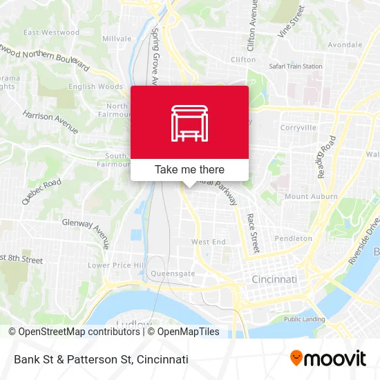 Bank St & Patterson St map