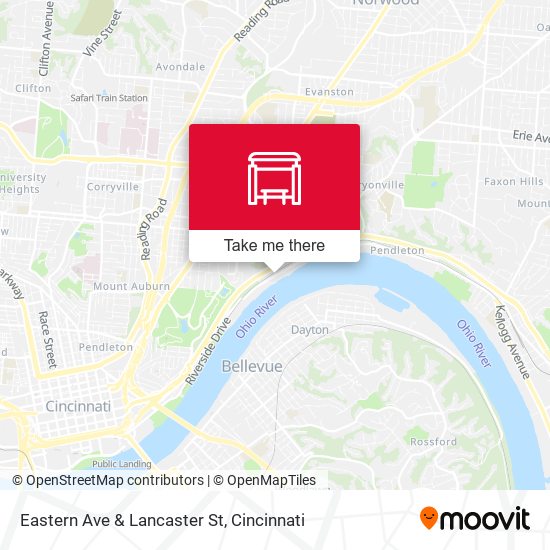 Eastern Ave & Lancaster St map