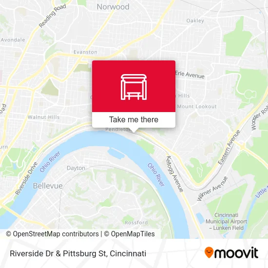 Riverside Dr & Pittsburg St map