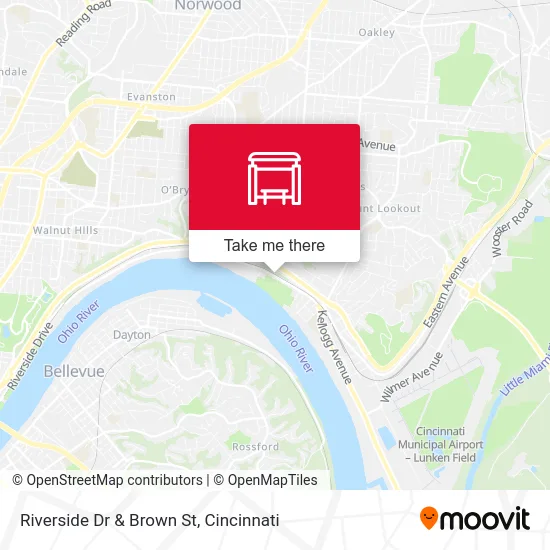 Riverside Dr & Brown St map