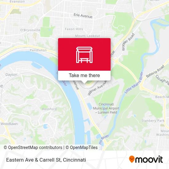 Eastern Ave & Carrell St map
