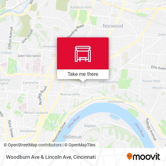 Woodburn Ave & Lincoln Ave map