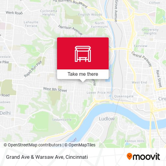 Grand Ave & Warsaw Ave map
