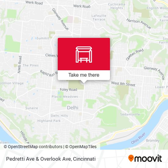 Pedretti Ave & Overlook Ave map