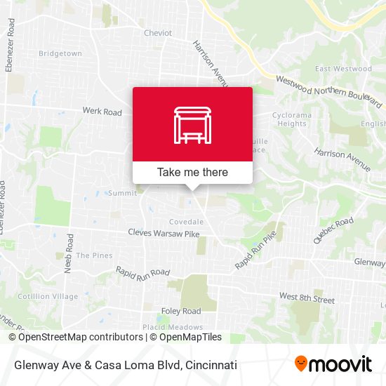 Mapa de Glenway Ave & Casa Loma Blvd