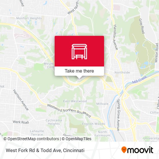 West Fork  Rd & Todd Ave map