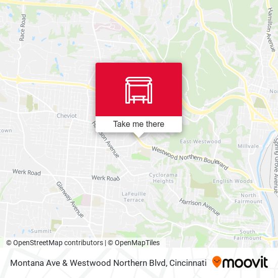 Montana Ave & Westwood Northern Blvd map