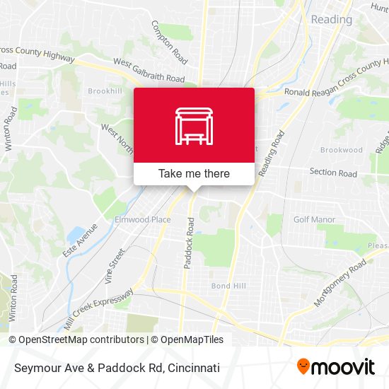 Seymour Ave & Paddock Rd map