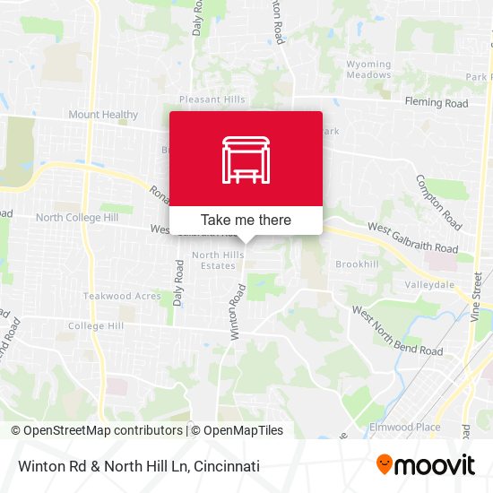 Winton Rd & North Hill Ln map