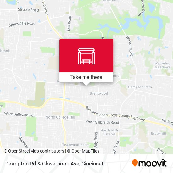 Compton Rd & Clovernook Ave map