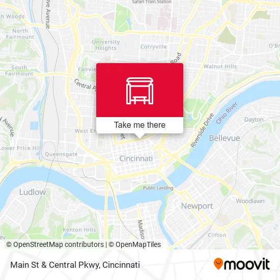 Main St & Central Pkwy map