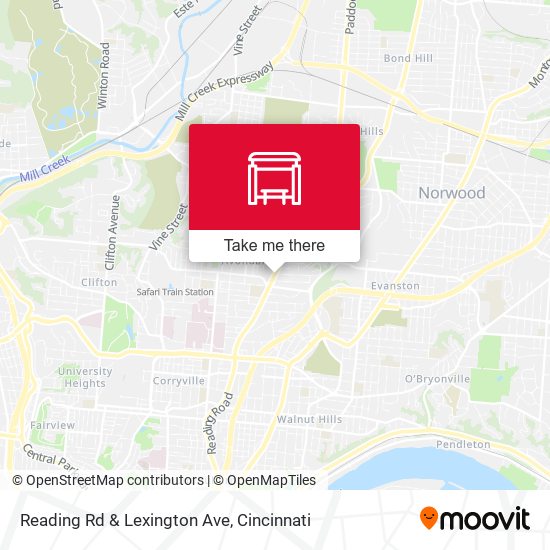 Reading Rd & Lexington Ave map