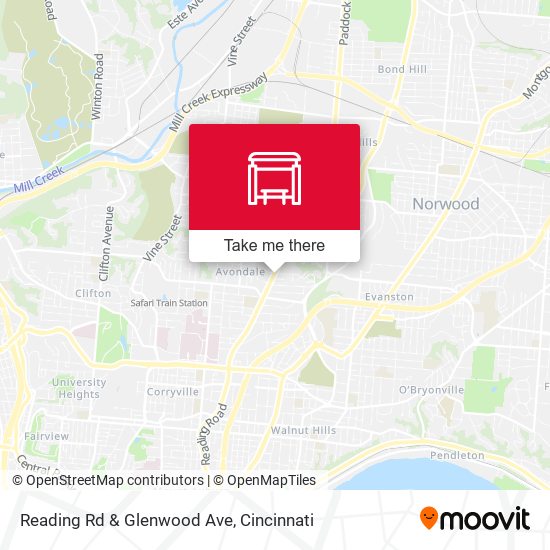 Reading Rd & Glenwood Ave map