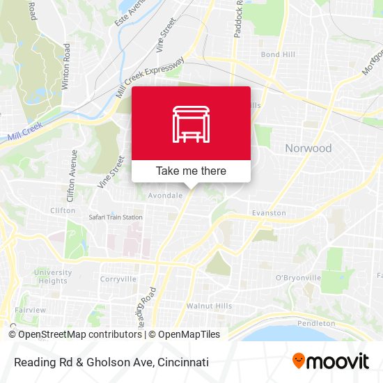 Reading Rd & Gholson Ave map