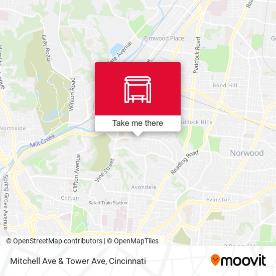 Mitchell Ave & Tower Ave map