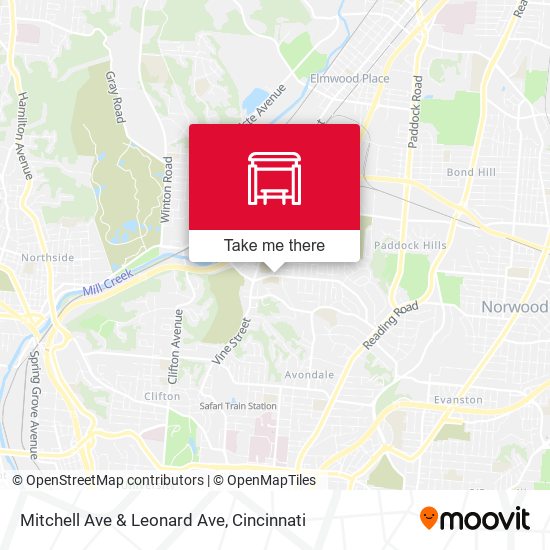 Mitchell Ave & Leonard Ave map