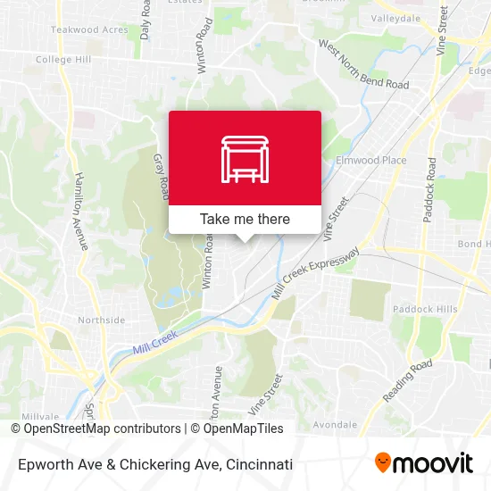 Epworth Ave & Chickering Ave map