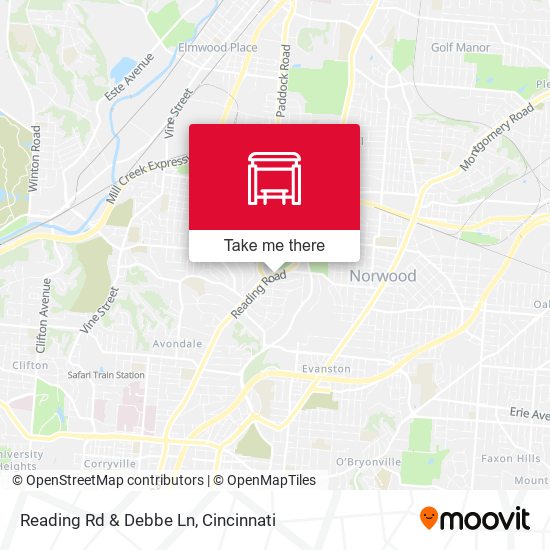 Reading Rd & Debbe Ln map