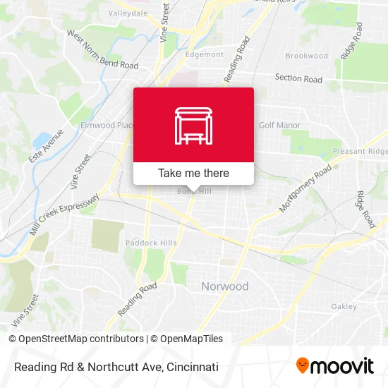 Reading Rd & Northcutt Ave map