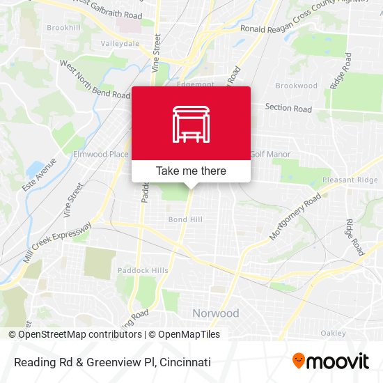 Reading Rd & Greenview Pl map