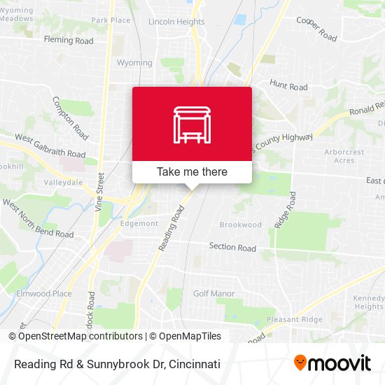 Reading Rd & Sunnybrook Dr map
