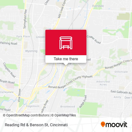 Reading Rd & Benson St map