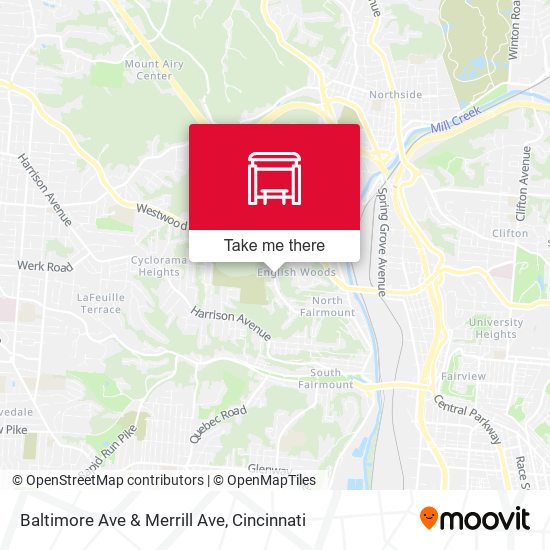 Baltimore Ave & Merrill Ave map