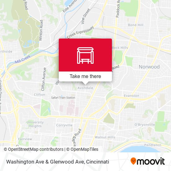 Washington Ave & Glenwood Ave map