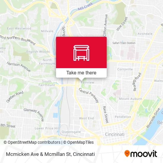 Mapa de Mcmicken Ave & Mcmillan St