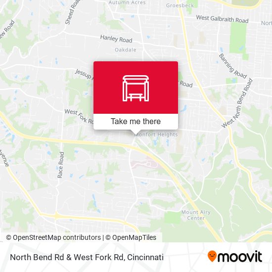 Mapa de North Bend Rd & West Fork Rd